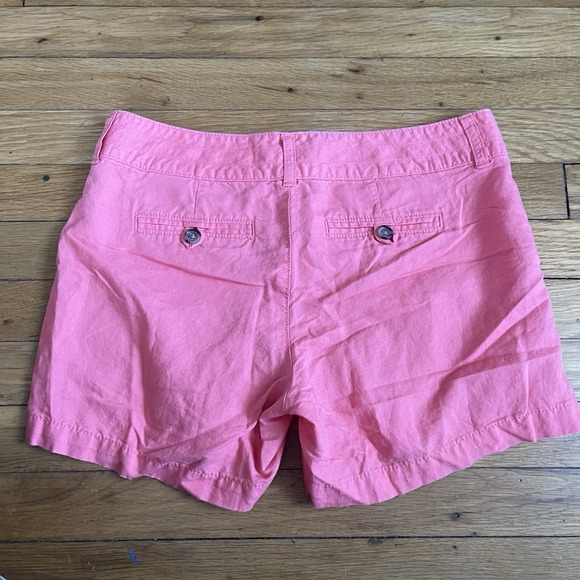 Banana Republic Women's Size 2 Pink Linen Cotton Blend Chino Casual 4" Shorts - Picture 7 of 9